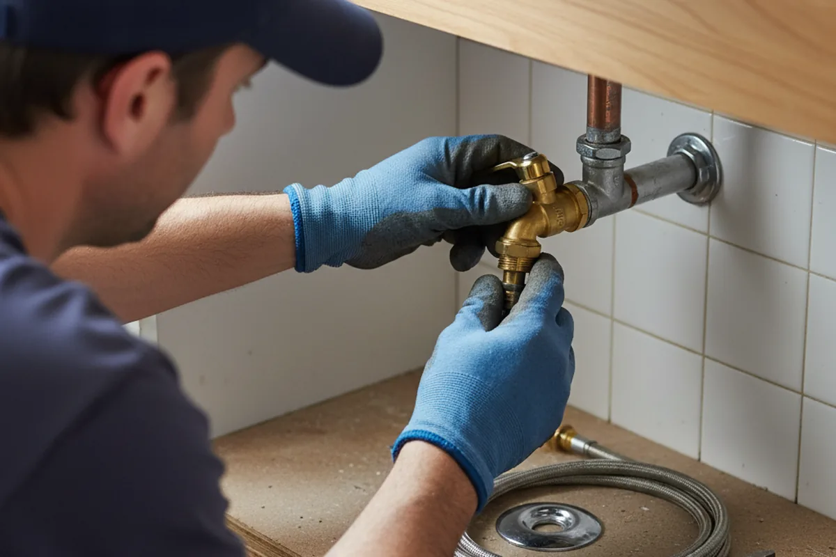 Shutoff valve and fitting work during Emergency Plumbing in Clifton